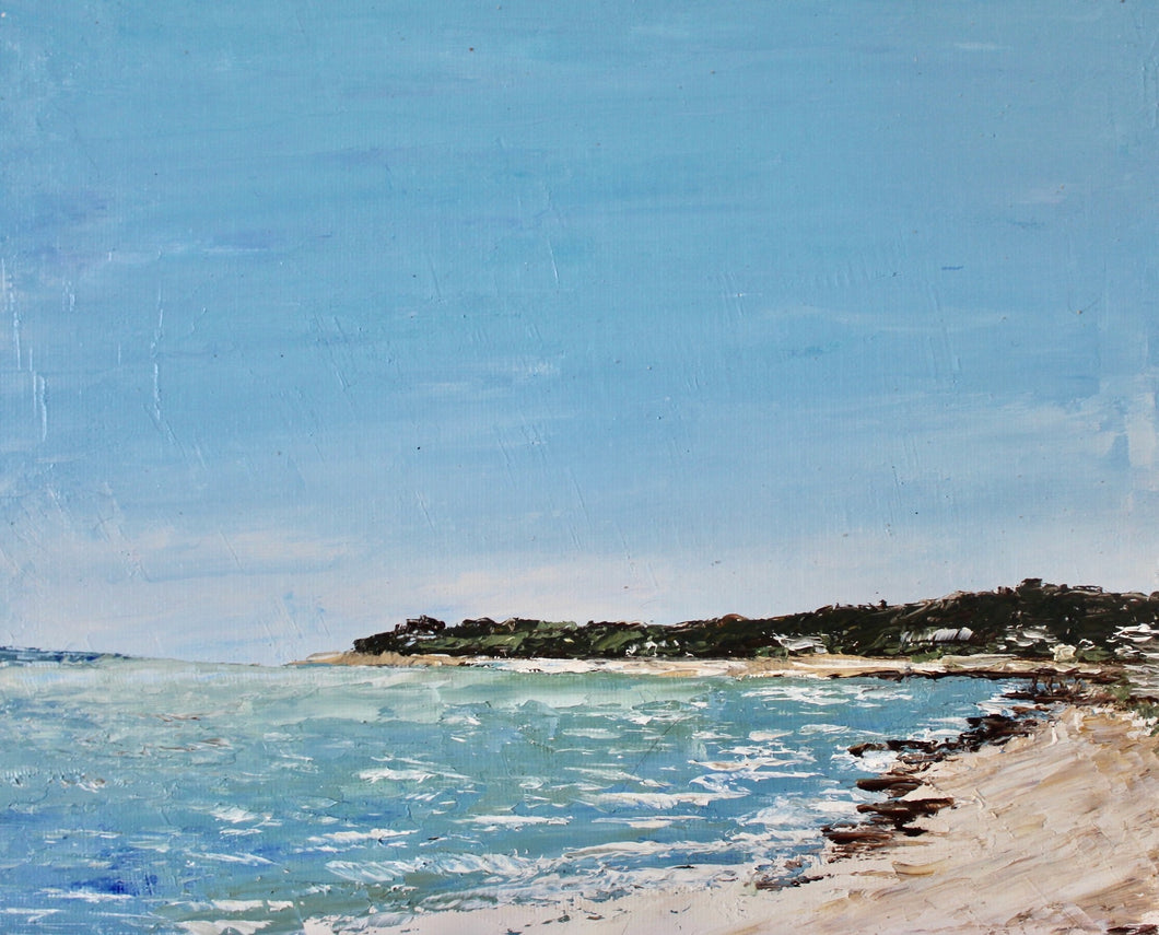 Notecard - Surf Drive Beach - Day 23 in the 54 Falmouth Beach Paintings in 54 Days project