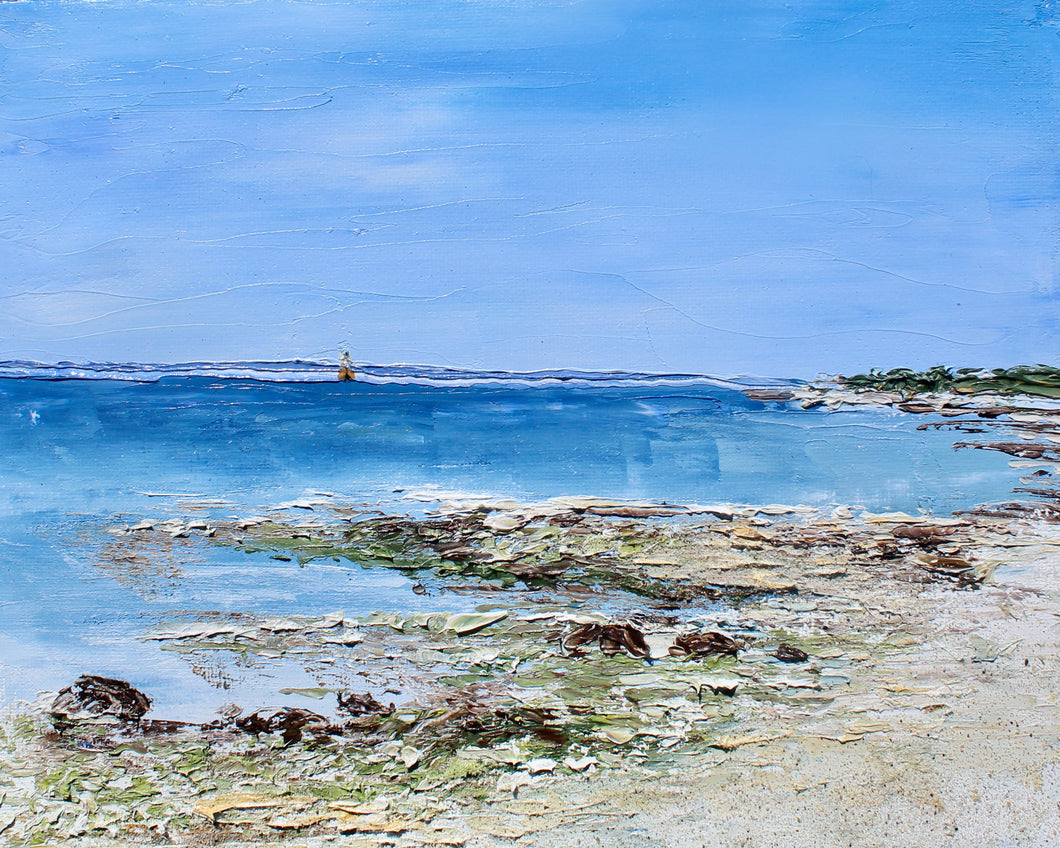 Notecard - Woodneck Beach - Day 51 in the 54 Falmouth Beach Paintings in 54 Days project